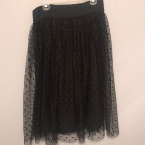 Tulle polka dot skirt